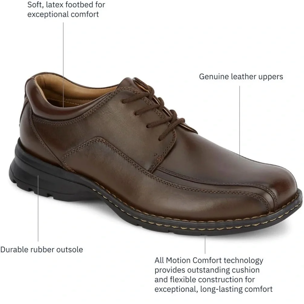 Dockers Men’s Trustee Leather Cap Toe Dress Oxford Shoes – Brown – Size 11M